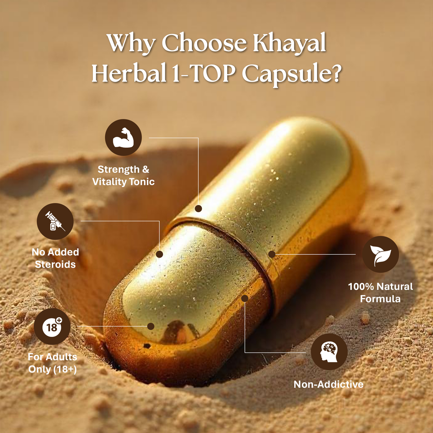 Khayal Herbal 1-Top Capsule | Non-Addictive Ayurvedic Formula
