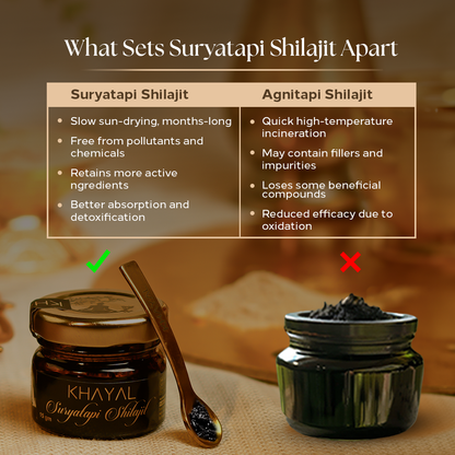 Suryatapi shilajit | 90 days sun processed | Conqueror of Weakness